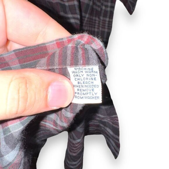 Polo Ralph Lauren Blake Black Madras S/S Button Down Shirt L - Picture 7 of 8